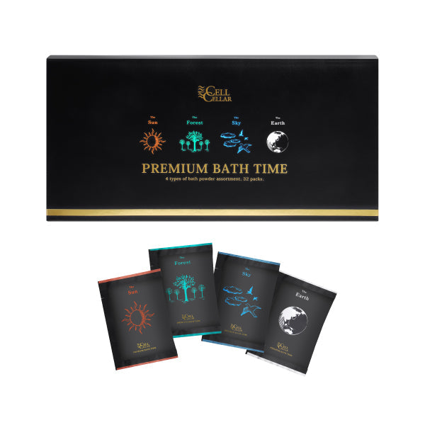 【優待価格】CELL CELLAR PREMIUM BATH TIME 4フレーバー×8包 32回分 大容量パック